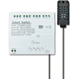 TLILY Tuya Smart WiFi 4 Channel Relay Switch RF433 For (A)