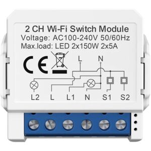 TLILY Tuya Smart WiFi Light Switch 2 Way Control Mini Breaker Controlled By Yandex Home