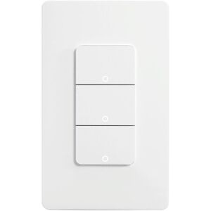 TLILY Tuya Wi-Fi Smart Light Switch us Single Pole Push Button Wall Work with for Home Plug 3-Gang