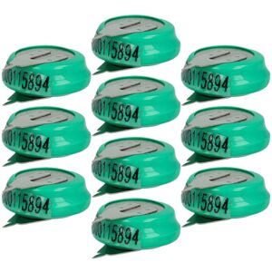 Vhbw - 10x NiMH replacement button cell battery tab type 1/V80H 2 pins 80mAh 1.2V suitable for model building batteries, solar lights etc.