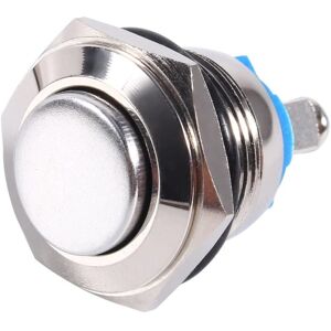 Longziming - Waterproof Metal Switch, 16mm Start Button on/off Lock Button Momentary Push Button Switch