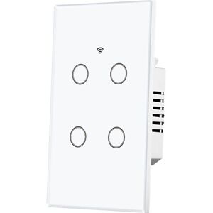 Tlily - WiFi Smart Light Switch Glass Touch Control, 4-way Rectangular
