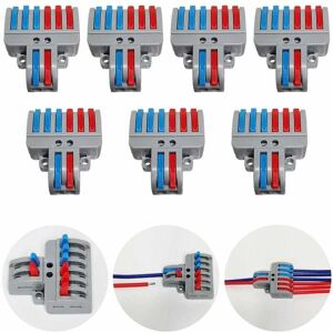 ZVD-CTRICALVER Terminal Set, Connection Terminal Set with Lever, Push Cable Connector, Compact Plug-in Terminals, 7 Pieces 8-Pole Terminals, with