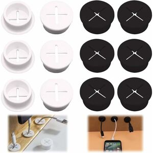 SNQ 12-Piece Rubber Cable Hole Cover, Flexible Rubber Grommets, Round White Desk Cable Grommets, Small Wire Cord Grommets for Table, Cabinet, or Cell SNQ 12-Piece Rubber Cable Hole Cover, Flexible Rubber Grommets, Round White Desk Cable Grommets, Small Wire Cord Grommets for Table, Cabinet, or Cell