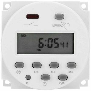 SNQ 12V Mini LCD Digital Power Weekly Timer Relay Switch Digital Power Timer Control with Waterproof Cover White, SNQ 12V Mini LCD Digital Power Weekly Timer Relay Switch Digital Power Timer Control with Waterproof Cover White,