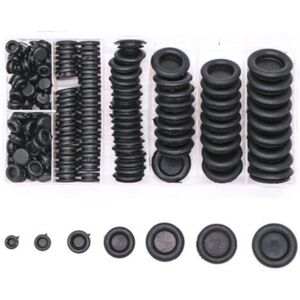MCBOSON 170 Pcs Rubber Plugs, Rubber Grommet with Storage Box MCBOSON 170 Pcs Rubber Plugs, Rubber Grommet with Storage Box
