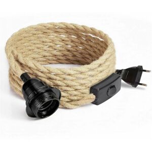CYSLMUK 4.5M 2 Core Linen Electrical Cable, with E27 Socket and Switch, for diy Lamp(without bulb) CYSLMUK 4.5M 2 Core Linen Electrical Cable, with E27 Socket and Switch, for diy Lamp(without bulb)