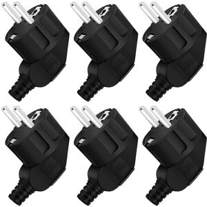 6-Piece Male Electrical Plug Set, 250V 16A Male Plug, Outdoor Waterproof Male Plug, for 8-10mm Cables, Black Plug 6-Piece Male Electrical Plug Set, 250V 16A Male Plug, Outdoor Waterproof Male Plug, for 8-10mm Cables, Black Plug