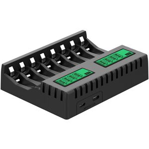 ANPVIZ 8-slot LCD battery charger, intelligent chargers for AA/AAA, NiCd, NiMh batteries, AA, AAA charger. ANPVIZ 8-slot LCD battery charger, intelligent chargers for AA/AAA, NiCd, NiMh batteries, AA, AAA charger.