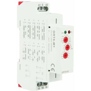 AC 220V Time Delay Relay Switch GRT8-M1 DIN Rail Mount 10 Functions LED Indicators AC 220V Time Delay Relay Switch GRT8-M1 DIN Rail Mount 10 Functions LED Indicators