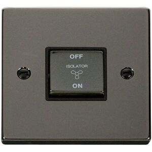 Se Home - Black Nickel 10A 1 Gang Ingot 3 Pole Fan Isolation Switch - Black Trim Se Home - Black Nickel 10A 1 Gang Ingot 3 Pole Fan Isolation Switch - Black Trim