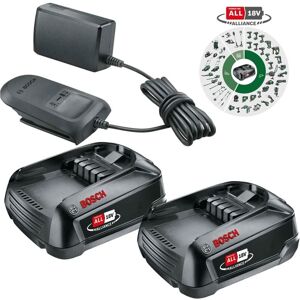 Bosch - Starter Set 18V pba 2x1.5Ah Battery + AL1810CV Charger Kit - Power For All Bosch - Starter Set 18V pba 2x1.5Ah Battery + AL1810CV Charger Kit - Power For All