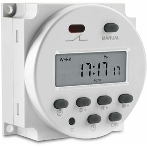 CN101A DC 12V Digital LCD Timer Programmable LCD Display Digital LCD Power Cycle Timer Relay Control With White Waterproof Cover CN101A DC 12V Digital LCD Timer Programmable LCD Display Digital LCD Power Cycle Timer Relay Control With White Waterproof Cover