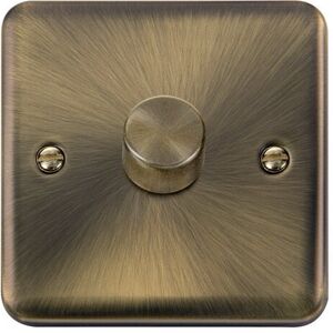 Se Home - Curved Antique Brass 1 Gang 2 Way led 100W Trailing Edge Dimmer Light Switch Se Home - Curved Antique Brass 1 Gang 2 Way led 100W Trailing Edge Dimmer Light Switch