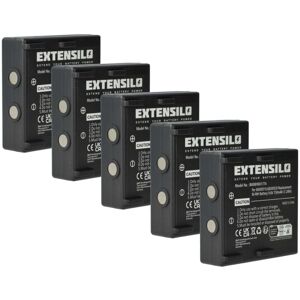 EXTENSILO 5x Battery compatible with Hetronic FBH900, FBH300, Ergo, Nova Industrial Radio Remote Control (750 mAh, 9.6 V, NiMH) - Black EXTENSILO 5x Battery compatible with Hetronic FBH900, FBH300, Ergo, Nova Industrial Radio Remote Control (750 mAh, 9.6 V, NiMH) - Black