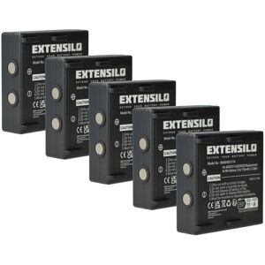 EXTENSILO 5x Battery Replacement for Abitron 68300530, HE520, HT-02 for Industrial Radio Remote Control (750 mAh, 9.6 V, NiMH) - Black EXTENSILO 5x Battery Replacement for Abitron 68300530, HE520, HT-02 for Industrial Radio Remote Control (750 mAh, 9.6 V, NiMH) - Black