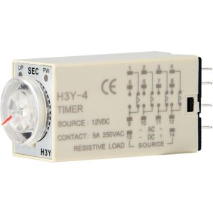 TEHTUY H3Y-4 Timer Relay Delay Timer On Timer 12VDC 12 Relays (60S). TEHTUY H3Y-4 Timer Relay Delay Timer On Timer 12VDC 12 Relays (60S).