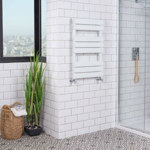 Warmehaus - White Flat Panel Heated Towel Rail 800x500mm Warmehaus - White Flat Panel Heated Towel Rail 800x500mm