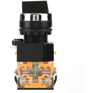 TEHTUY La38-11X22 22mm Momentary Switch 2 Position Automatic Selector Red With Fixing Screws For Industrial Control Panel. TEHTUY La38-11X22 22mm Momentary Switch 2 Position Automatic Selector Red With Fixing Screws For Industrial Control Panel.