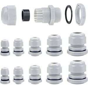 SNQ M10-M25 10mm-25mm stackable cable gland packing with locking nut and washer (M10-M25 40pcs) SNQ M10-M25 10mm-25mm stackable cable gland packing with locking nut and washer (M10-M25 40pcs)