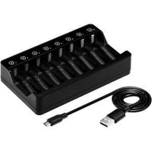 MCBOSON Rechargeable AA, 8-Slot Charger 1.5v, 1.2v NiMH NiCd AA AAA Battery Type-C (USB Fast Charge, Separate Slot) MCBOSON Rechargeable AA, 8-Slot Charger 1.5v, 1.2v NiMH NiCd AA AAA Battery Type-C (USB Fast Charge, Separate Slot)