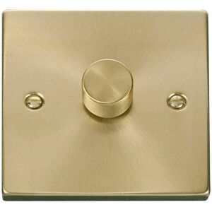 Se Home - Satin / Brushed Brass 1 Gang 2 Way led 100W Trailing Edge Dimmer Light Switch Se Home - Satin / Brushed Brass 1 Gang 2 Way led 100W Trailing Edge Dimmer Light Switch