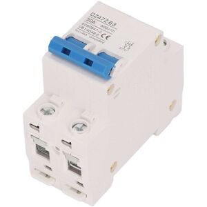 TEHTUY Small Circuit Breaker, Modular Structure 2P Mini Circuit Breaker DC DC500V for Photovoltaic Solar System (50A) TEHTUY Small Circuit Breaker, Modular Structure 2P Mini Circuit Breaker DC DC500V for Photovoltaic Solar System (50A)