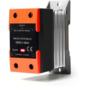 YS-YALOTRS Solid State Relay, GSR2-1 SSR-25DA Single Phase DC Control AC Solid State Relay DIN Rail Mounting with Heat Sink for Industrial Automation, 40DA YS-YALOTRS Solid State Relay, GSR2-1 SSR-25DA Single Phase DC Control AC Solid State Relay DIN Rail Mounting with Heat Sink for Industrial Automation, 40DA