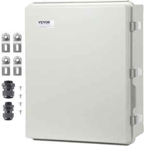 VEVOR Outdoor Electrical Junction Box, 20.87 x 16.92 x 7.87 in, ABS Plastic Electrical Enclosure Box with Hinged Cover Stainless Steel Latch, IP67 VEVOR Outdoor Electrical Junction Box, 20.87 x 16.92 x 7.87 in, ABS Plastic Electrical Enclosure Box with Hinged Cover Stainless Steel Latch, IP67