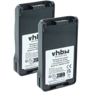 vhbw 2x Battery compatible with Kenwood TK-2160M, TK-2170, TK-2168, TK-2170M, TK-2170E, TK-2170E3 Radio, Walkie-Talkie (2100 mAh, 7.2 V, NiMH) vhbw 2x Battery compatible with Kenwood TK-2160M, TK-2170, TK-2168, TK-2170M, TK-2170E, TK-2170E3 Radio, Walkie-Talkie (2100 mAh, 7.2 V, NiMH)
