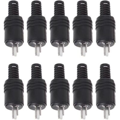 TORMATOR 10 pieces 2-pin DIN speaker plug, 2-pin HiFi speaker cable connector for soldering TORMATOR 10 pieces 2-pin DIN speaker plug, 2-pin HiFi speaker cable connector for soldering