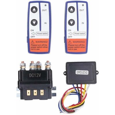 TEHTUY 12V 250A Winch Relay Kit with Remote Control Relay Contactor Switch for Industrial Vehicle TEHTUY 12V 250A Winch Relay Kit with Remote Control Relay Contactor Switch for Industrial Vehicle