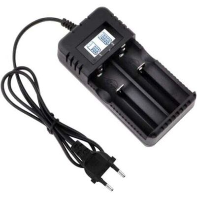 18650 Universal Battery Charger, Smart Fast Charging, 2-Slot Head with LCD Screen, Compatible with a Variety of 3.7V 266 Li-ION Batteries 18650 Universal Battery Charger, Smart Fast Charging, 2-Slot Head with LCD Screen, Compatible with a Variety of 3.7V 266 Li-ION Batteries