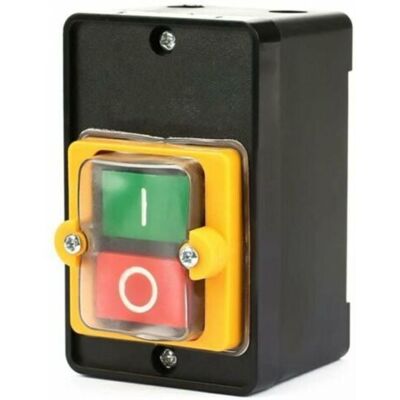 TEHTUY 1PC Push Button Switch, Waterproof Single/Three Phase Power Control Switch AC220V/380V 10A with Shell, On/Off Control Button for Machine Tools TEHTUY 1PC Push Button Switch, Waterproof Single/Three Phase Power Control Switch AC220V/380V 10A with Shell, On/Off Control Button for Machine Tools