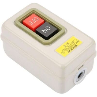 MCBOSON 25A Three-Phase Switch Three-Phase Switch Plastic, Iron Self-Locking 3P On Off Push Button Switch Ac 380V 3.7Kw Bs230B MCBOSON 25A Three-Phase Switch Three-Phase Switch Plastic, Iron Self-Locking 3P On Off Push Button Switch Ac 380V 3.7Kw Bs230B