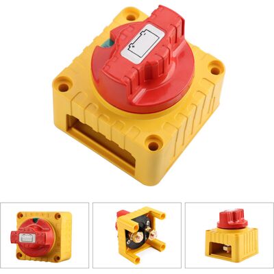 CCYKXA 1PC DC 12-24V Battery Disconnect Switch, 300A Battery Isolation Switch, Battery Cut-Off Switch for Boat, RV, Truck - Red and Yellow CCYKXA 1PC DC 12-24V Battery Disconnect Switch, 300A Battery Isolation Switch, Battery Cut-Off Switch for Boat, RV, Truck - Red and Yellow