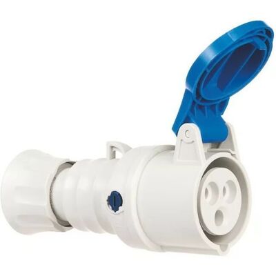 GEWISS GW62015FH - Power Outlet 2P+T, IP44, 32A, 250V, Rapid Wiring - Power Outlet GEWISS GW62015FH - Power Outlet 2P+T, IP44, 32A, 250V, Rapid Wiring - Power Outlet