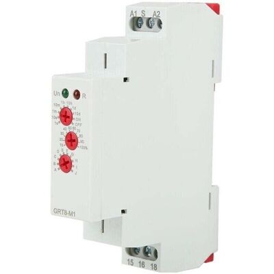 TEHTUY GRT8-M1 time delay relay with 10 functions, 35mm DIN rail mounting, AC/DC 12V-240V 50-60Hz TEHTUY GRT8-M1 time delay relay with 10 functions, 35mm DIN rail mounting, AC/DC 12V-240V 50-60Hz