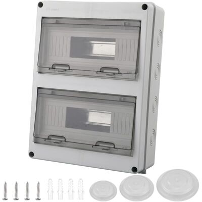 TINOR IP65 Outdoor Waterproof Electrical Box, 24 Modules, IP65 abs Plastic Surface, Outdoor Waterproof Electrical Enclosure Box, Control Cabinet, Junction TINOR IP65 Outdoor Waterproof Electrical Box, 24 Modules, IP65 abs Plastic Surface, Outdoor Waterproof Electrical Enclosure Box, Control Cabinet, Junction