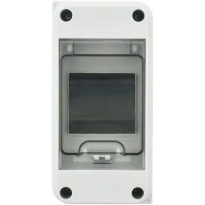 MCBOSON IP65 Waterproof Outdoor Electrical Enclosure, 3 Modules, Surface Mount Plastic ABS, Outdoor Electrical Waterproof Junction Box, Control Cabinet, MCBOSON IP65 Waterproof Outdoor Electrical Enclosure, 3 Modules, Surface Mount Plastic ABS, Outdoor Electrical Waterproof Junction Box, Control Cabinet,
