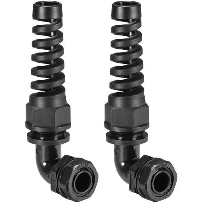TEHTUY M16 Mixed Nylon 90° Pull-Relief Cable Gland 4-7mm Dia 2Pcs TEHTUY M16 Mixed Nylon 90° Pull-Relief Cable Gland 4-7mm Dia 2Pcs