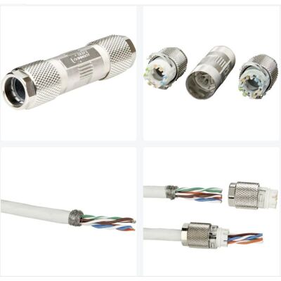 Metz Connect - 130863-02-E 8-way sensor connector, Cat7a, Female, idc / idt Female Metz Connect - 130863-02-E 8-way sensor connector, Cat7a, Female, idc / idt Female