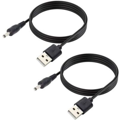 MCBOSON Pack of 2 5V DC Power Cables, USB 2.0 Male to DC 5.5 mm x 2.1 mm Male Power Cord for Router, LED Light, Speaker and More, 1m MCBOSON Pack of 2 5V DC Power Cables, USB 2.0 Male to DC 5.5 mm x 2.1 mm Male Power Cord for Router, LED Light, Speaker and More, 1m