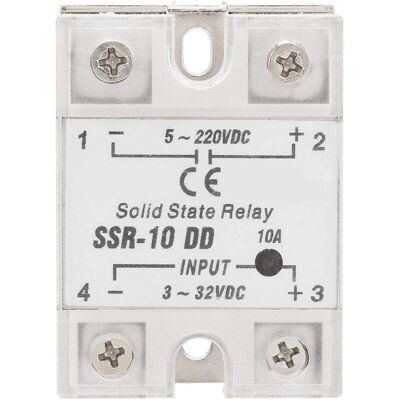 SIOKS Ssr-10dd Semiconductor Relay, Ssr Dc Control Voltage Relay 3-32vdc 5-220vdc / 10a SIOKS Ssr-10dd Semiconductor Relay, Ssr Dc Control Voltage Relay 3-32vdc 5-220vdc / 10a