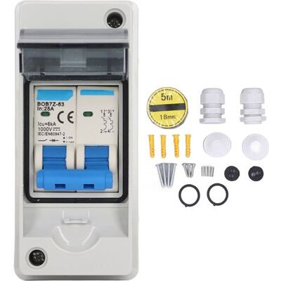 OEM Dc Disconnect Switch Lightning Protection 25a Miniature Circuit Breaker With Ip65 Waterproof Distribution Box 1000v OEM Dc Disconnect Switch Lightning Protection 25a Miniature Circuit Breaker With Ip65 Waterproof Distribution Box 1000v