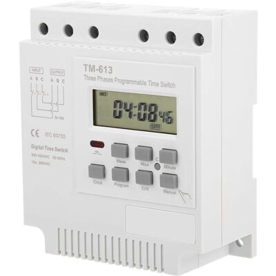 BASETBL Programmable Timer - 380V Timer TM-163 Timer Switch for 350V-420V AC Three-Phase Motor BASETBL Programmable Timer - 380V Timer TM-163 Timer Switch for 350V-420V AC Three-Phase Motor