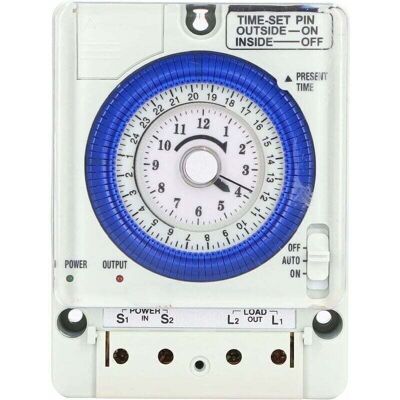 SEVENGIRL Programmable timer, mechanical timer, 24-hour timer relay for DIN rail mounting, TB35N SEVENGIRL Programmable timer, mechanical timer, 24-hour timer relay for DIN rail mounting, TB35N