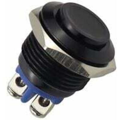 SNQ Push Button Switch, Round Momentary Push Button Switch, Push Button Switch, Suitable for Speakers, Power Supplies, Black, 16mm SNQ Push Button Switch, Round Momentary Push Button Switch, Push Button Switch, Suitable for Speakers, Power Supplies, Black, 16mm