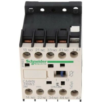 Schneider Electric - Schneider CA4KN31BW3 TeSys CA4K - contactor - 3F+1O - instantaneous - 10A - 24Vdc Schneider Electric - Schneider CA4KN31BW3 TeSys CA4K - contactor - 3F+1O - instantaneous - 10A - 24Vdc