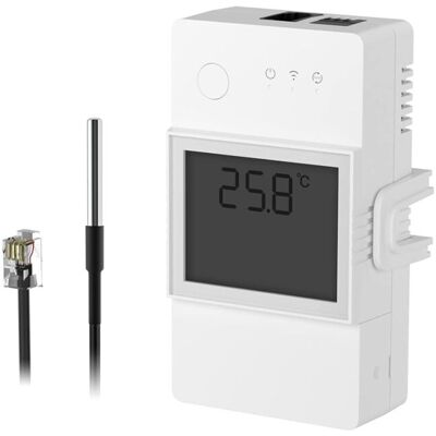 TINOR Th Elite 16A WiFi Smart Switch with DS18B20 Waterproof Temperature Sensor, app Remote Control, Temp Monitoring, Compatible with Alexa, Google Home, TINOR Th Elite 16A WiFi Smart Switch with DS18B20 Waterproof Temperature Sensor, app Remote Control, Temp Monitoring, Compatible with Alexa, Google Home,